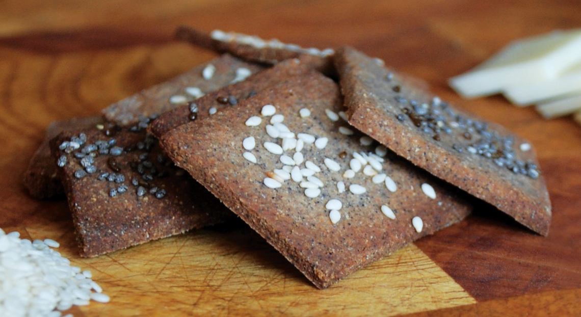 Black Bean Crackers with PureLiving Sprouted Black Bean Flour